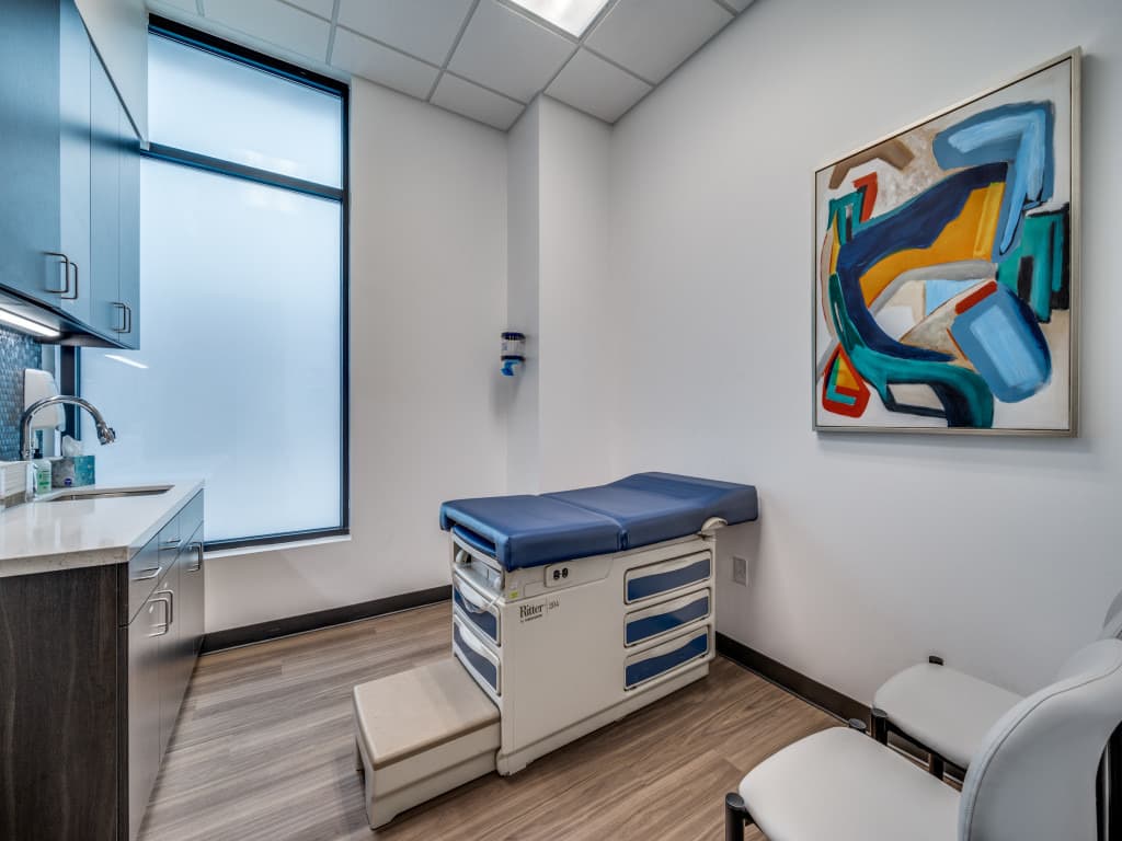 Private exam room at Driven Healthcare