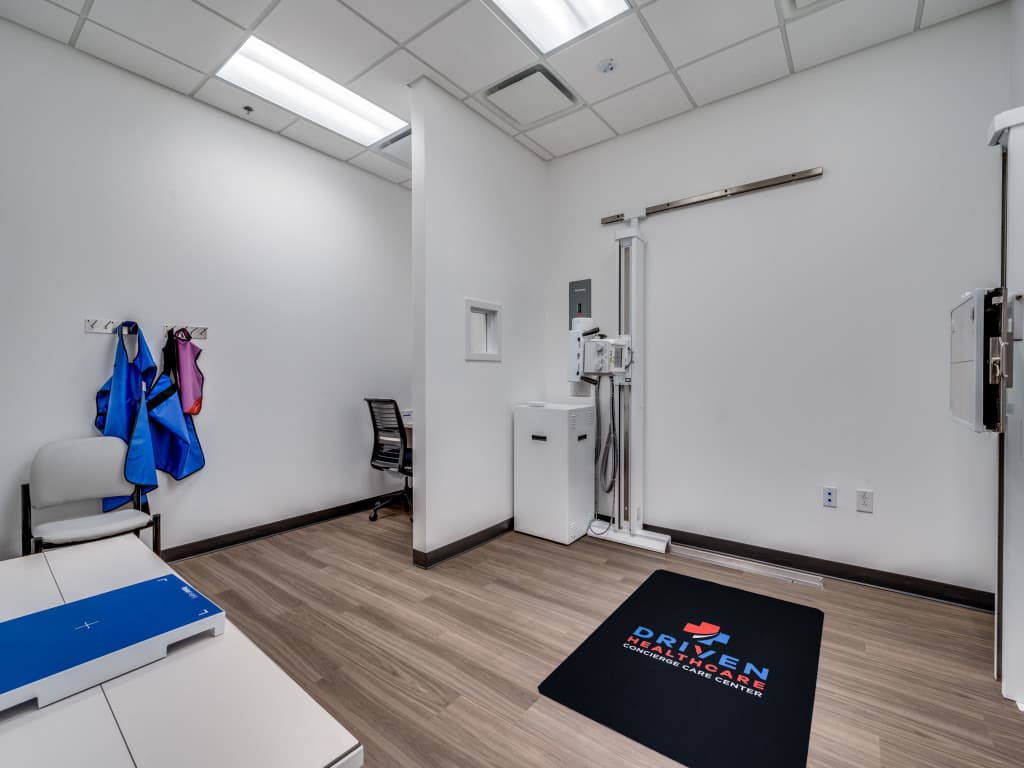 On-site X-ray room at Driven Healthcare in Frisco